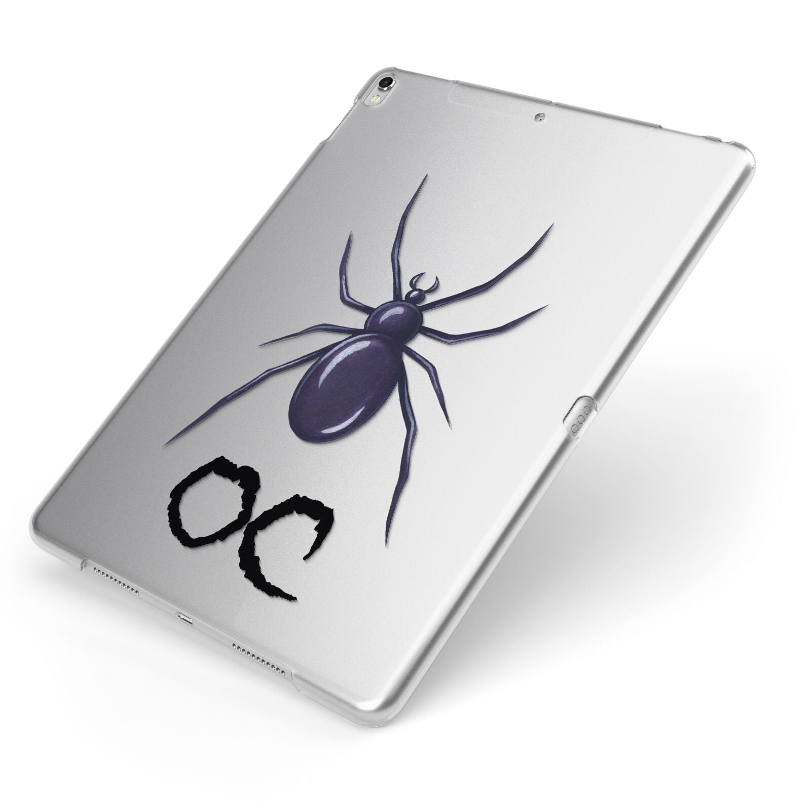 Personalised Halloween Spider Apple iPad Case on Silver iPad Side View