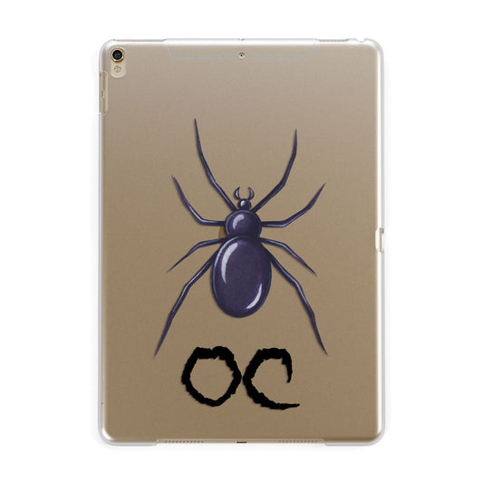 Personalised Halloween Spider Apple iPad Gold Case