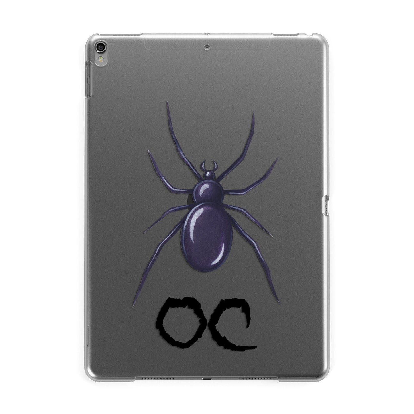 Personalised Halloween Spider Apple iPad Grey Case