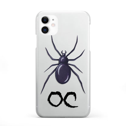 Personalised Halloween Spider Apple iPhone 11 in White with 2D Snap Case