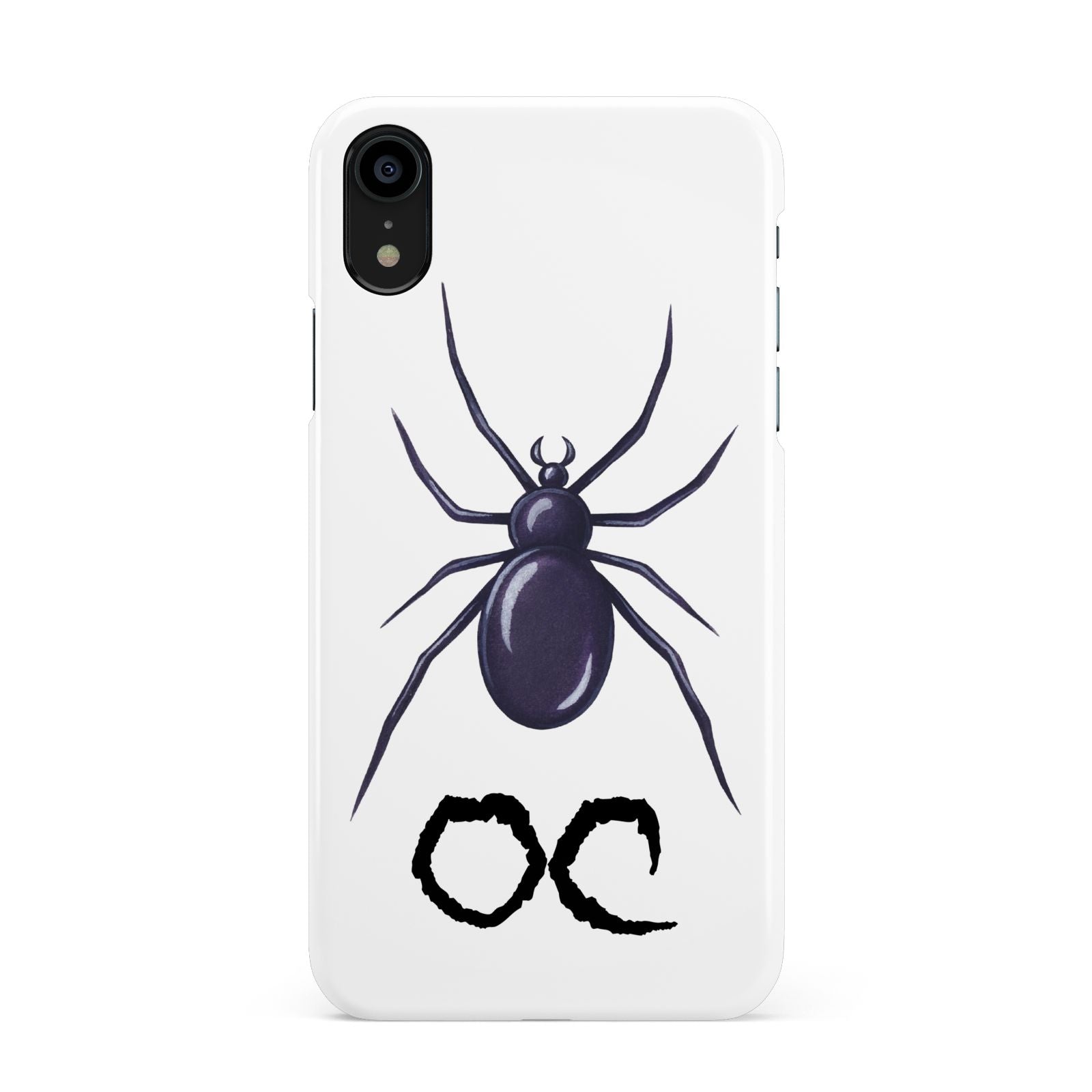 Personalised Halloween Spider Apple iPhone XR Black 3D Snap Case