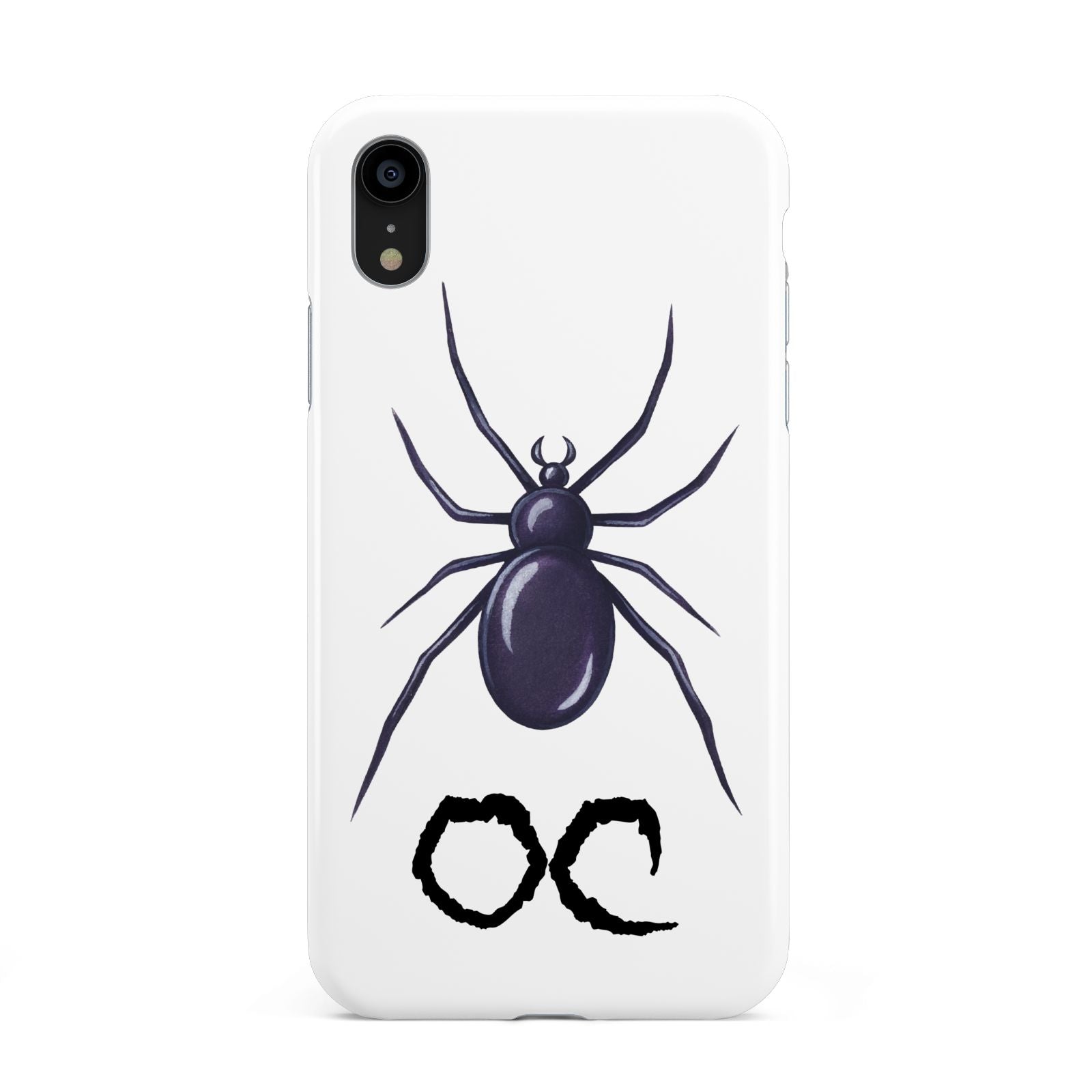 Personalised Halloween Spider Apple iPhone XR Black 3D Tough Case