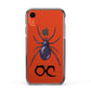 Personalised Halloween Spider Apple iPhone XR Impact Case Black Edge on Coral Phone