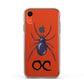 Personalised Halloween Spider Apple iPhone XR Impact Case Pink Edge on Coral Phone