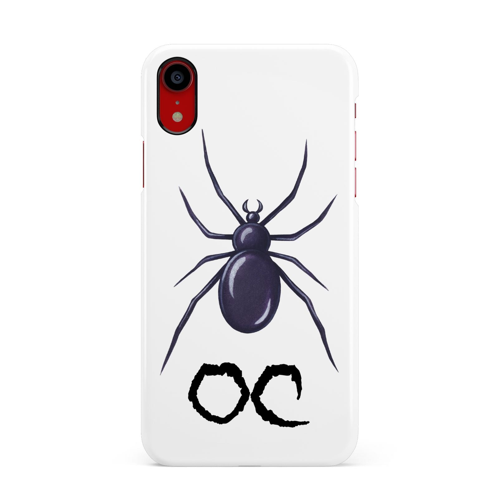 Personalised Halloween Spider Apple iPhone XR Red 3D Snap Case