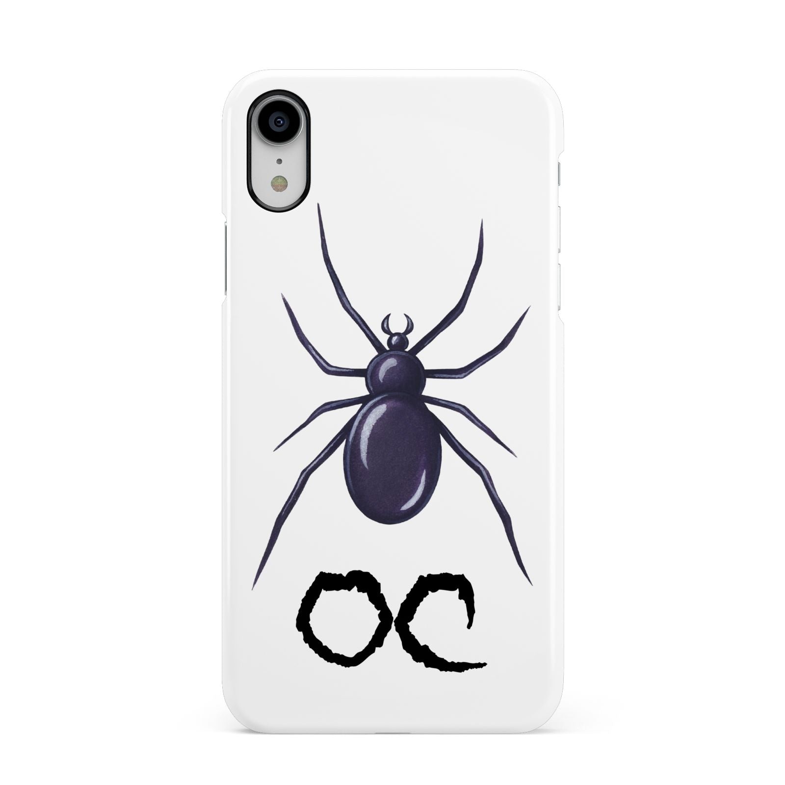 Personalised Halloween Spider Apple iPhone XR White 3D Snap Case