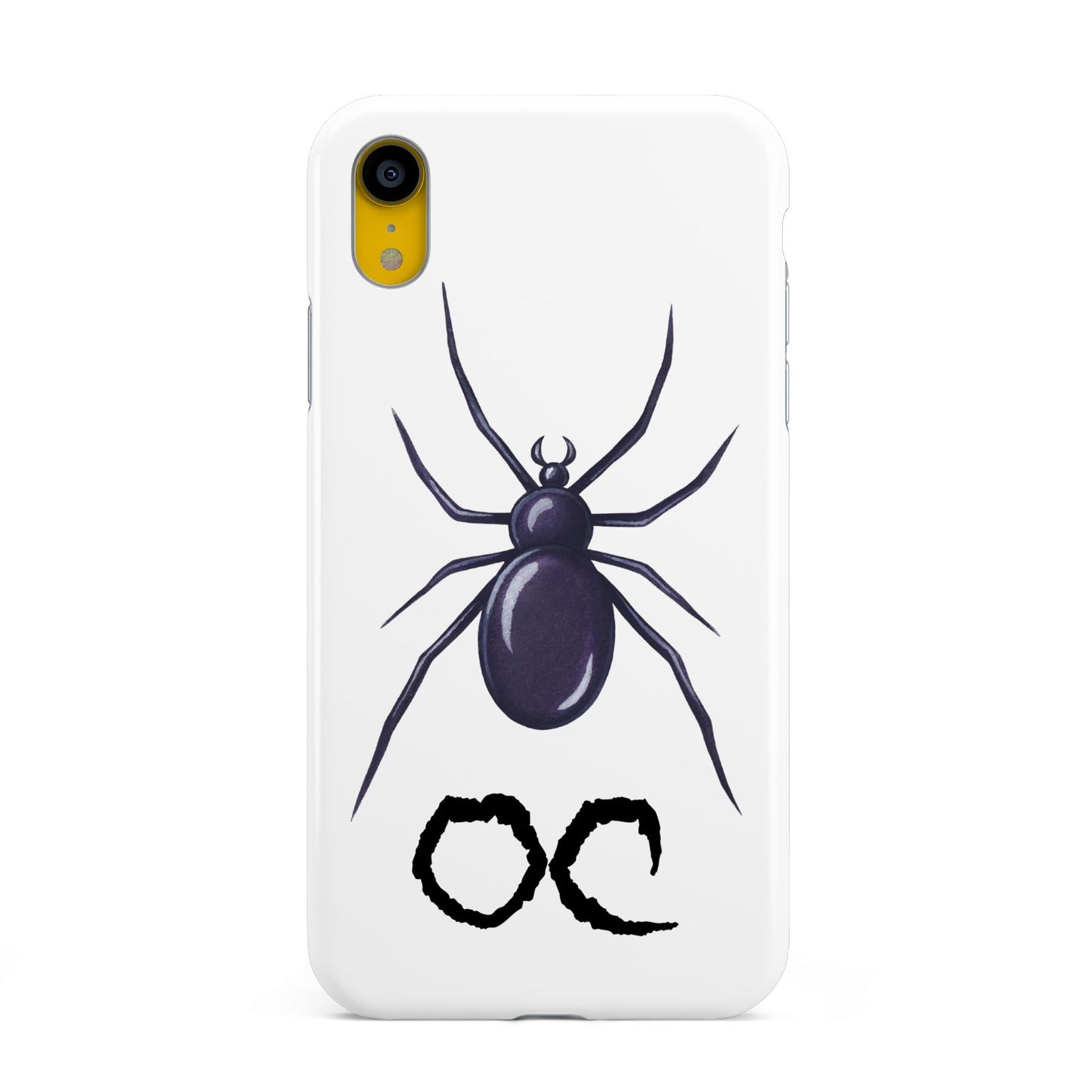 Personalised Halloween Spider Apple iPhone XR Yellow 3D Tough Case