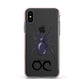 Personalised Halloween Spider Apple iPhone Xs Impact Case Pink Edge on Black Phone