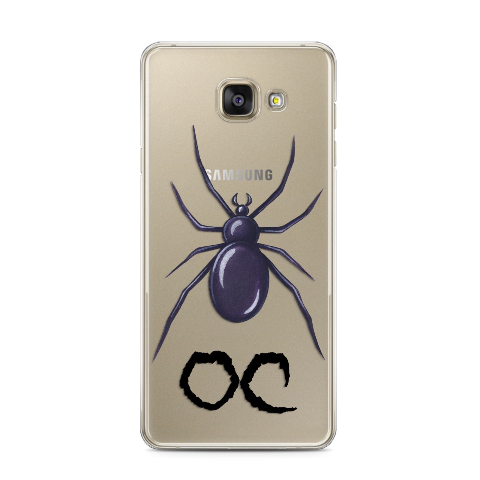 Personalised Halloween Spider Samsung Galaxy A3 2016 Case on gold phone