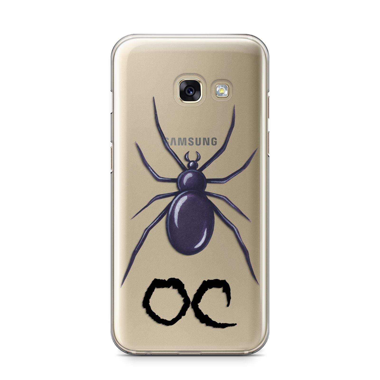 Personalised Halloween Spider Samsung Galaxy A3 2017 Case on gold phone