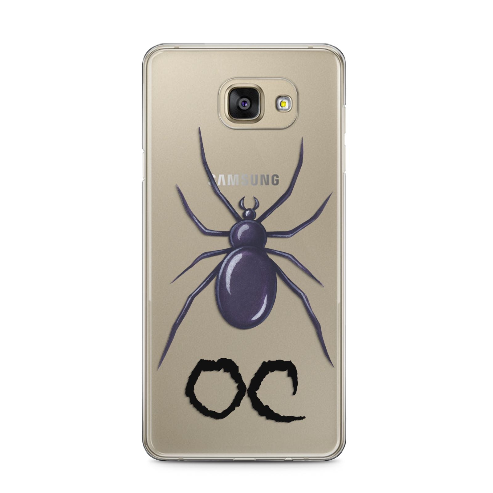 Personalised Halloween Spider Samsung Galaxy A5 2016 Case on gold phone