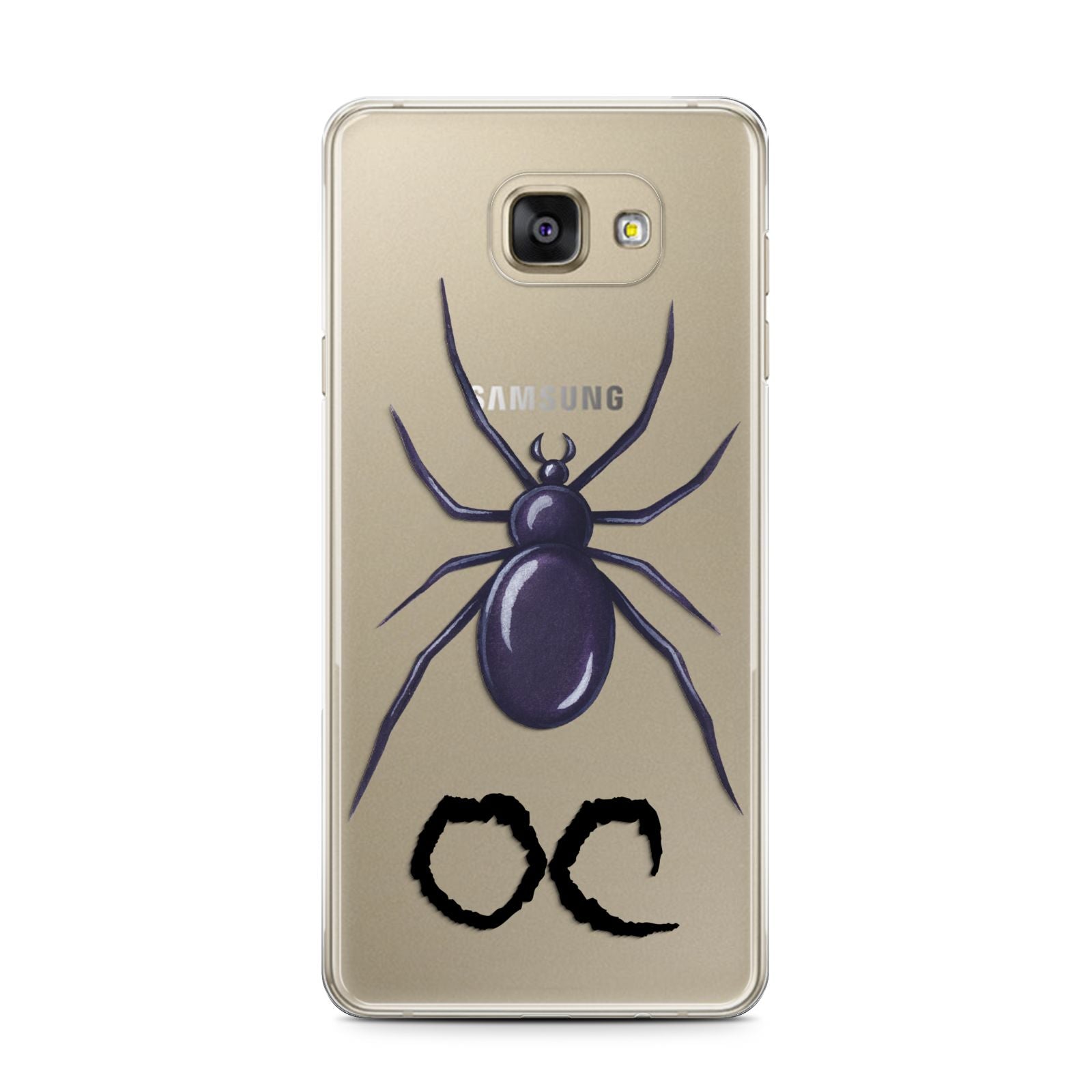 Personalised Halloween Spider Samsung Galaxy A7 2016 Case on gold phone