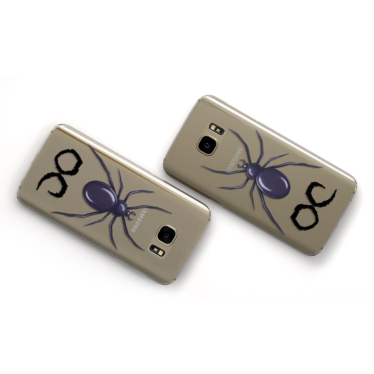 Personalised Halloween Spider Samsung Galaxy Case Flat Overview