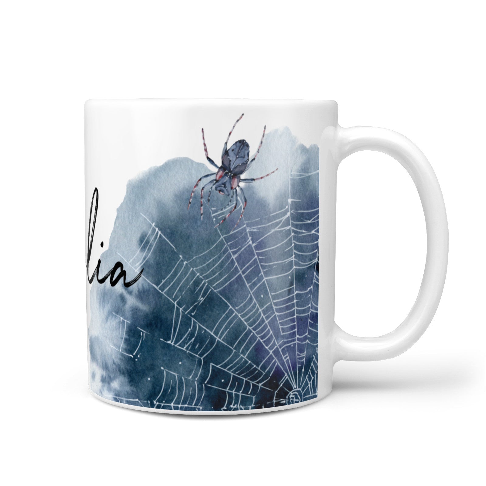 Personalised Halloween Spider Web 10oz Mug