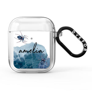 Personalised Halloween Spider Web AirPods Case