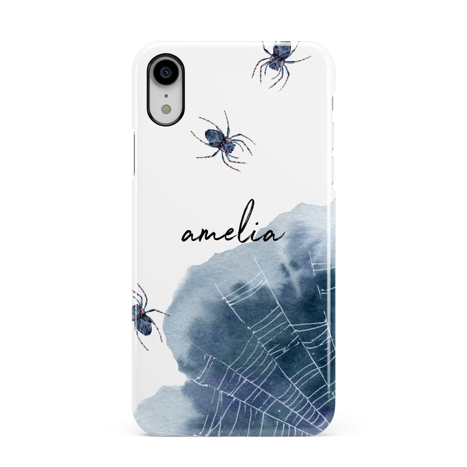 Personalised Halloween Spider Web Apple iPhone XR White 3D Snap Case