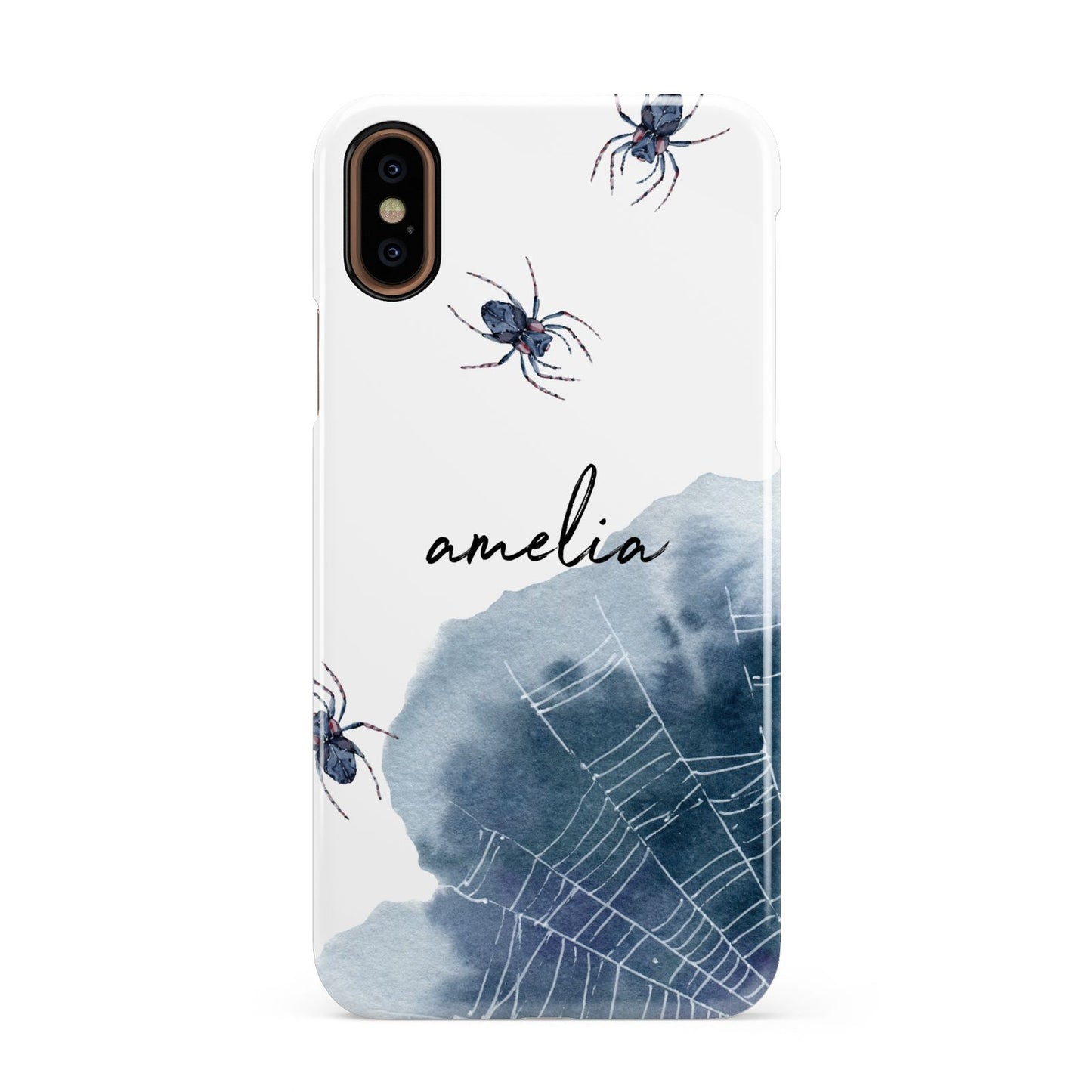 Personalised Halloween Spider Web Apple iPhone XS 3D Snap Case