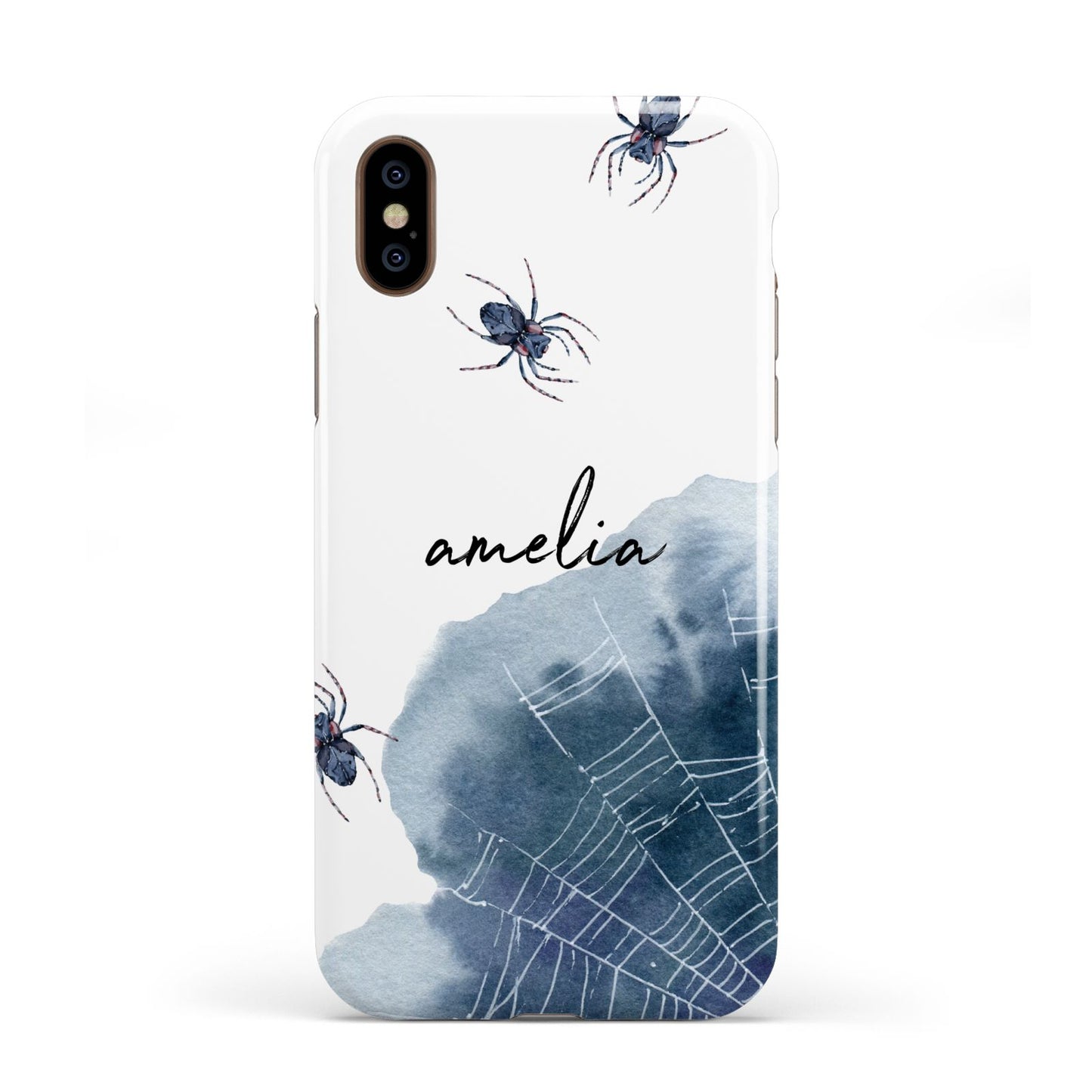 Personalised Halloween Spider Web Apple iPhone XS 3D Tough