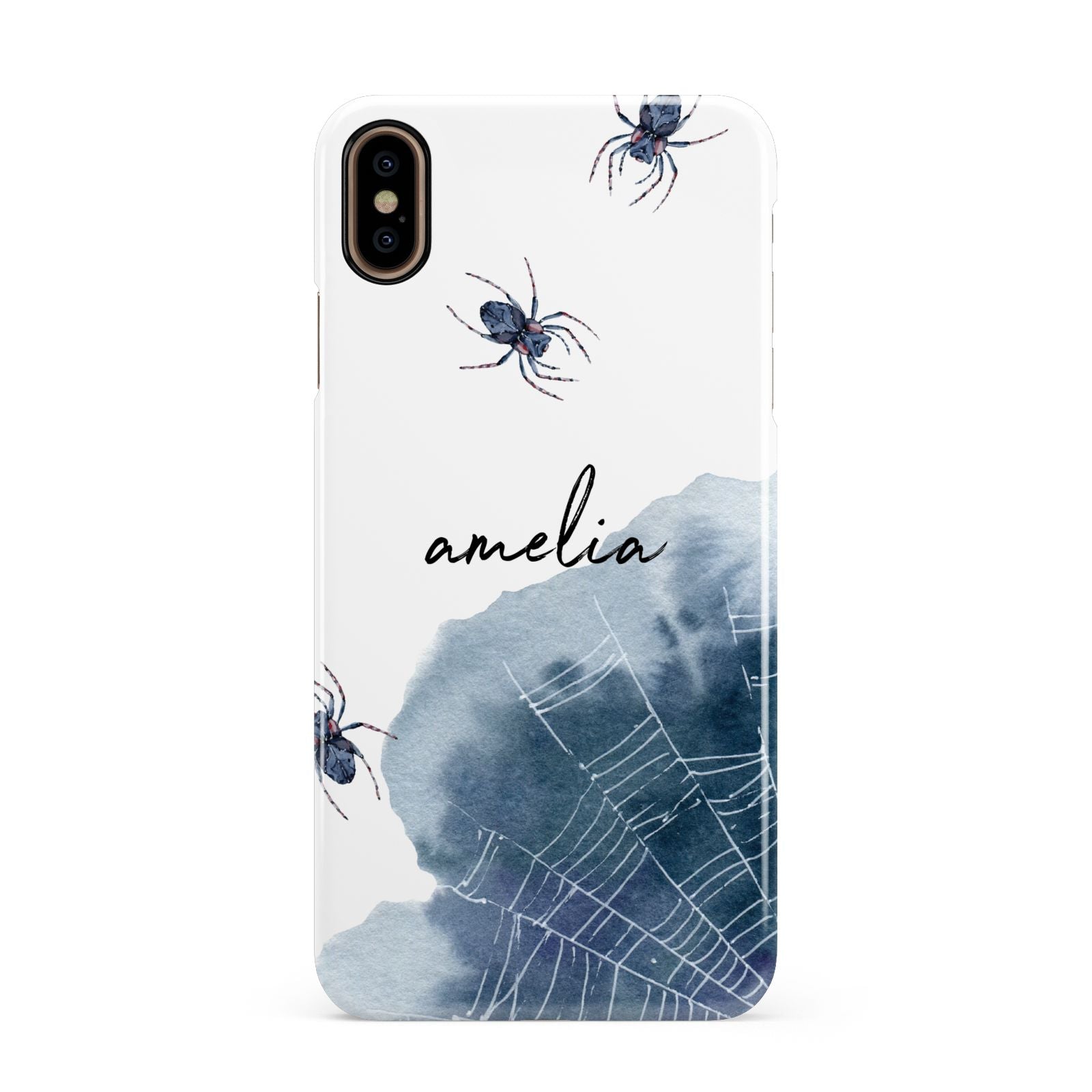 Personalised Halloween Spider Web Apple iPhone Xs Max 3D Snap Case