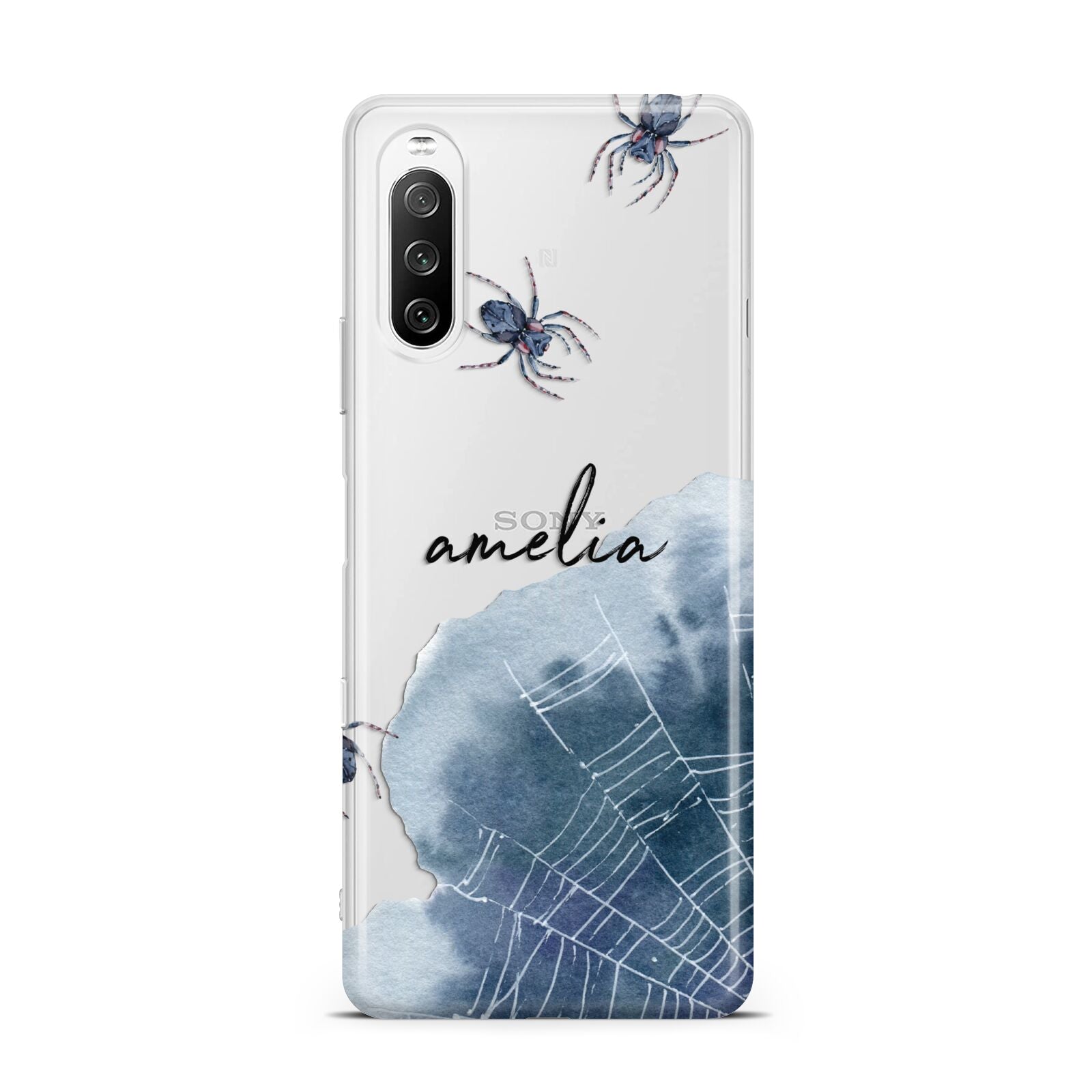 Personalised Halloween Spider Web Sony Xperia 10 III Case