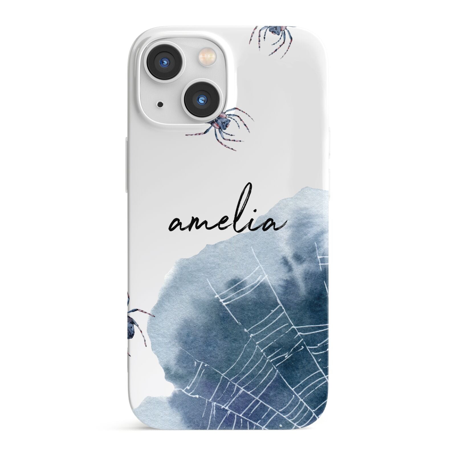 Personalised Halloween Spider Web iPhone 13 Mini Full Wrap 3D Snap Case