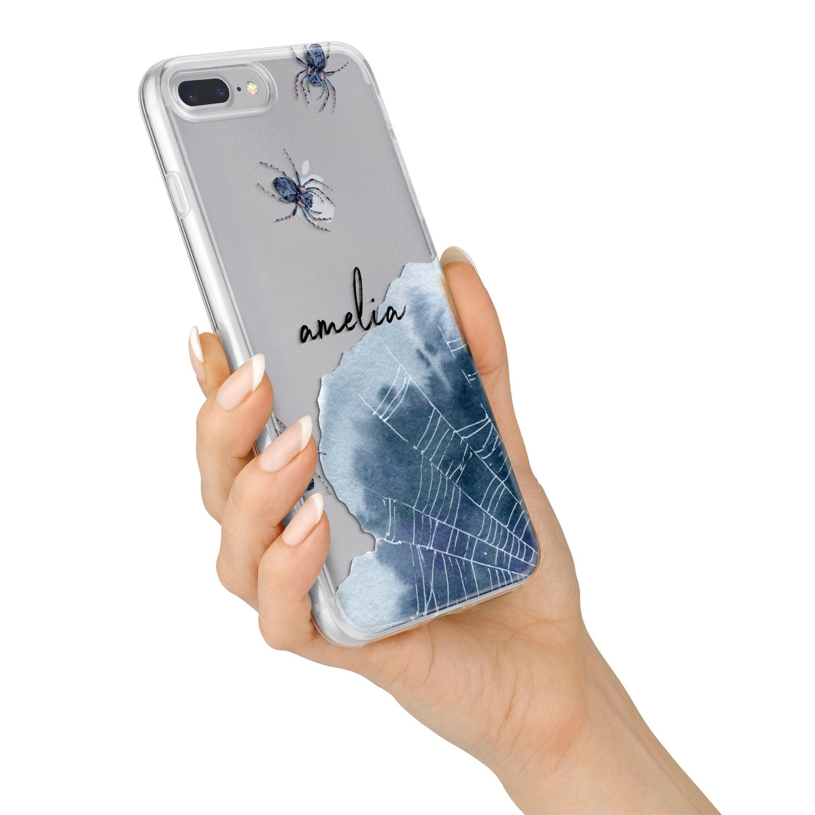 Personalised Halloween Spider Web iPhone 7 Plus Bumper Case on Silver iPhone Alternative Image