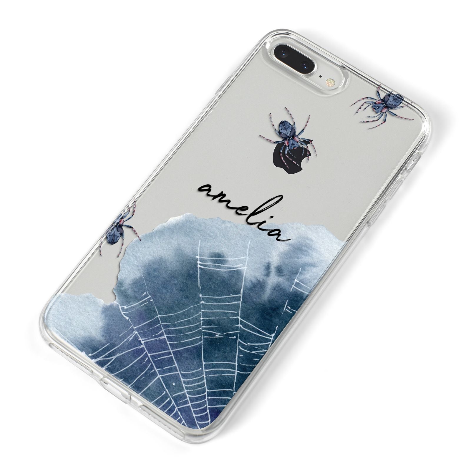 Personalised Halloween Spider Web iPhone 8 Plus Bumper Case on Silver iPhone Alternative Image