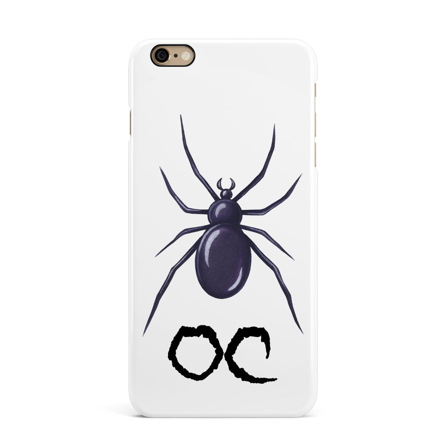 Personalised Halloween Spider iPhone 6 Plus 3D Snap Case on Gold Phone