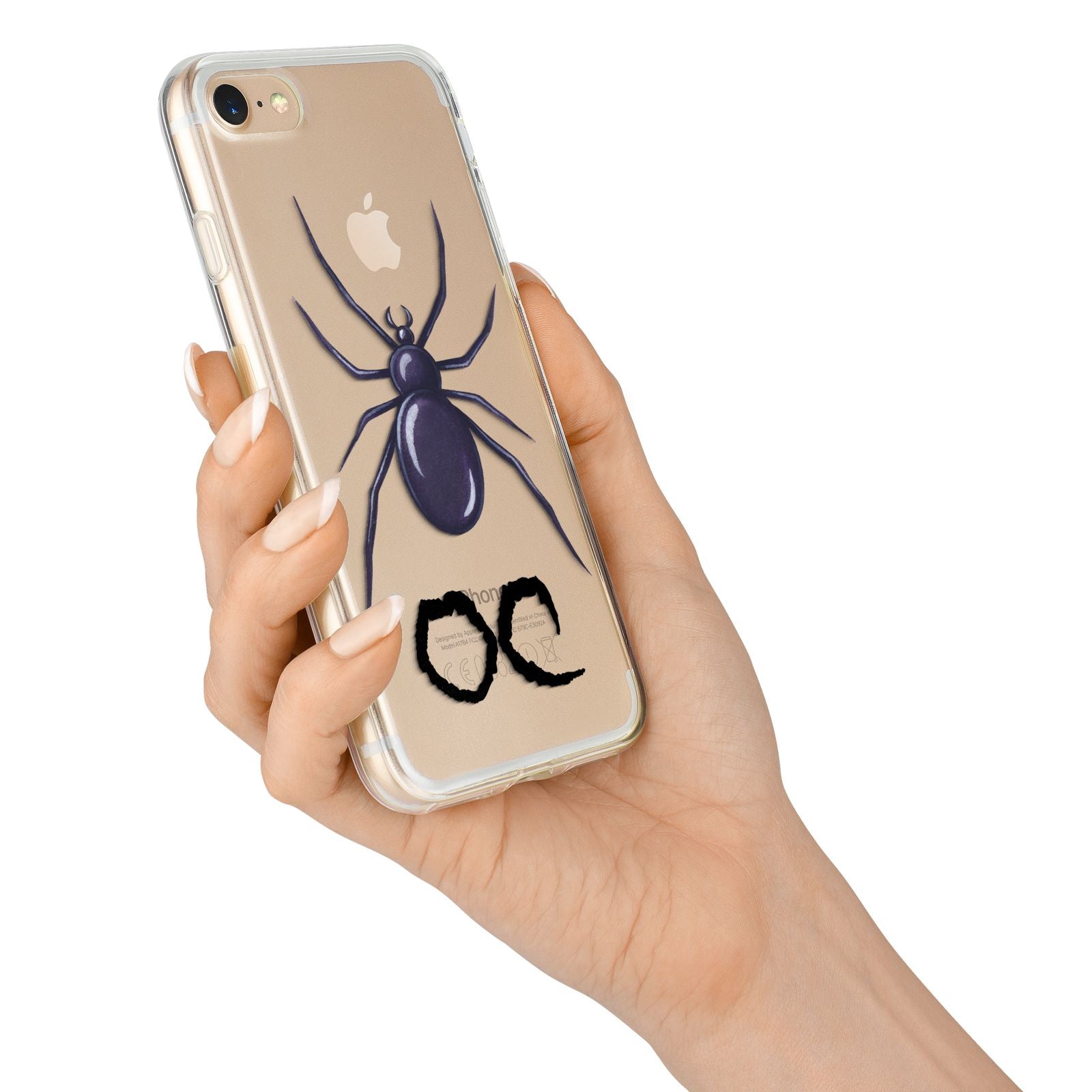 Personalised Halloween Spider iPhone 7 Bumper Case on Gold iPhone Alternative Image