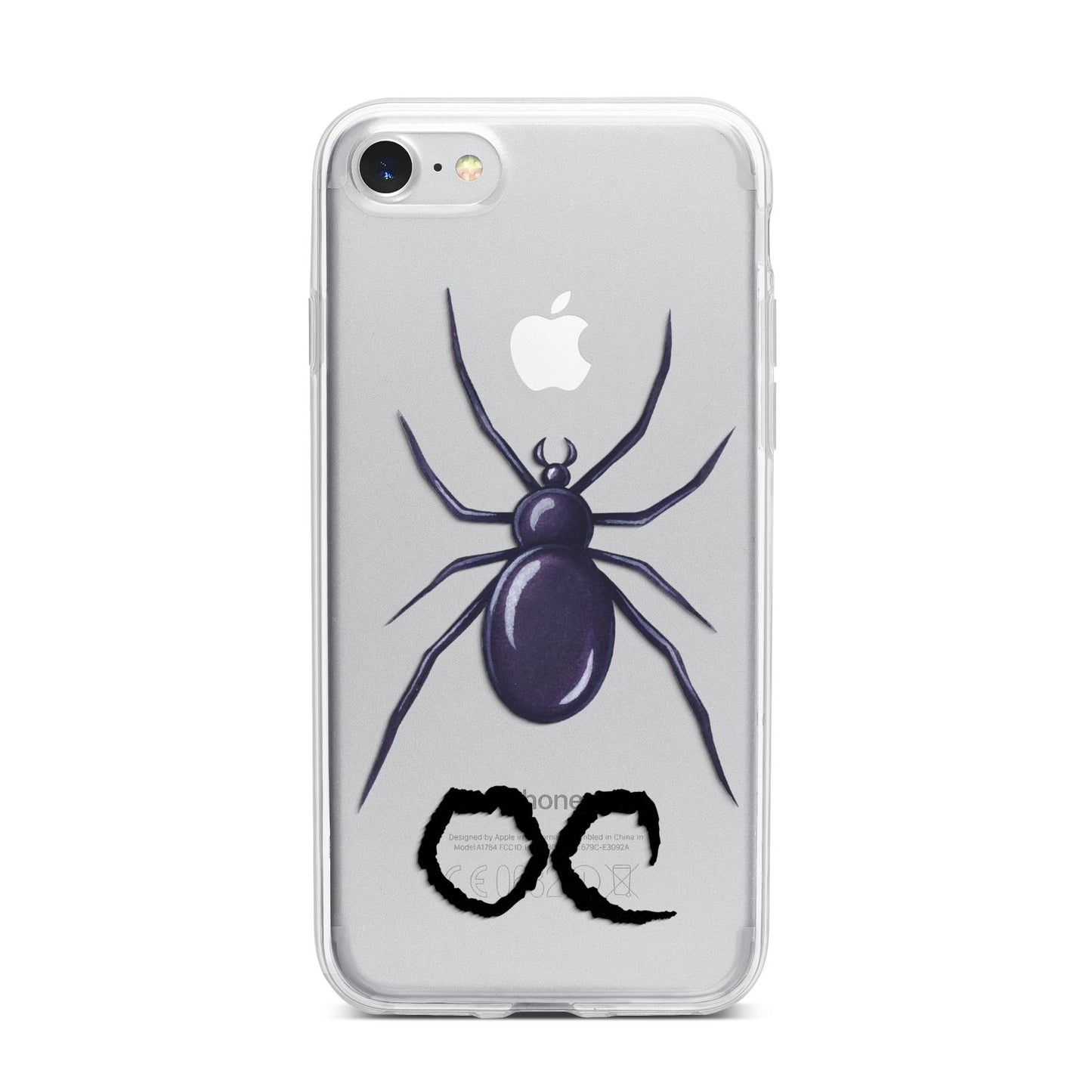 Personalised Halloween Spider iPhone 7 Bumper Case on Silver iPhone