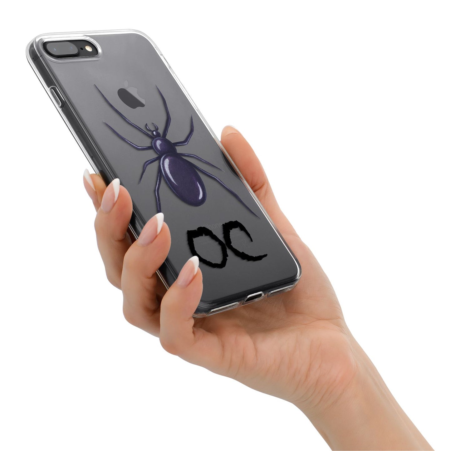 Personalised Halloween Spider iPhone 7 Plus Bumper Case on Black iPhone Alternative Image