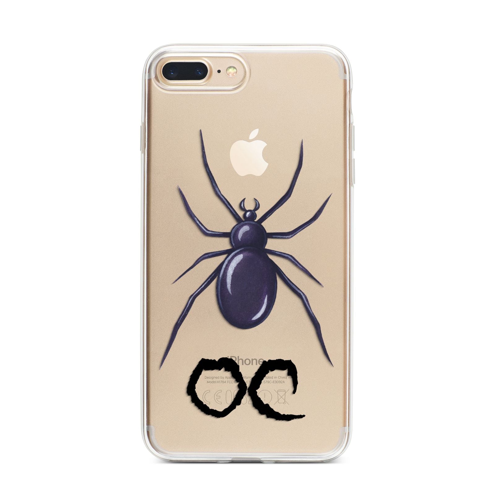 Personalised Halloween Spider iPhone 7 Plus Bumper Case on Gold iPhone