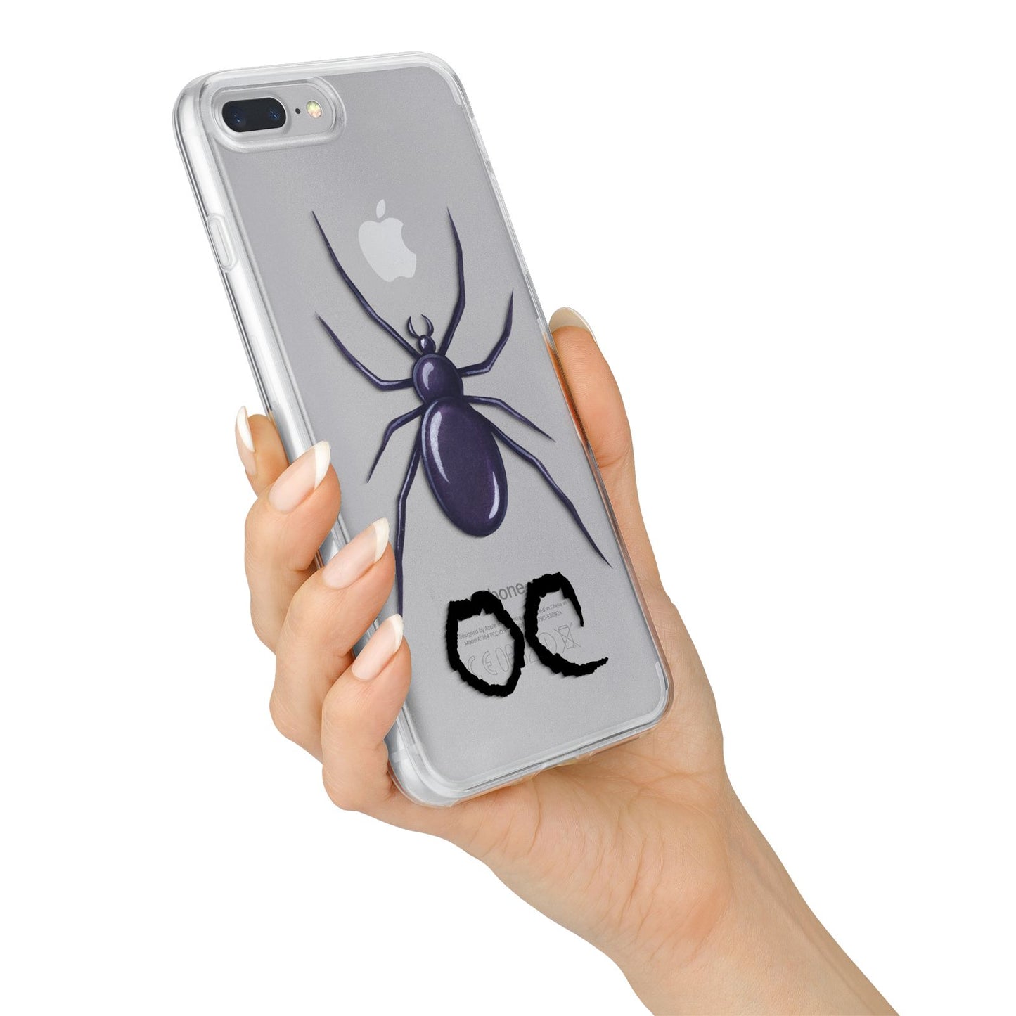 Personalised Halloween Spider iPhone 7 Plus Bumper Case on Silver iPhone Alternative Image