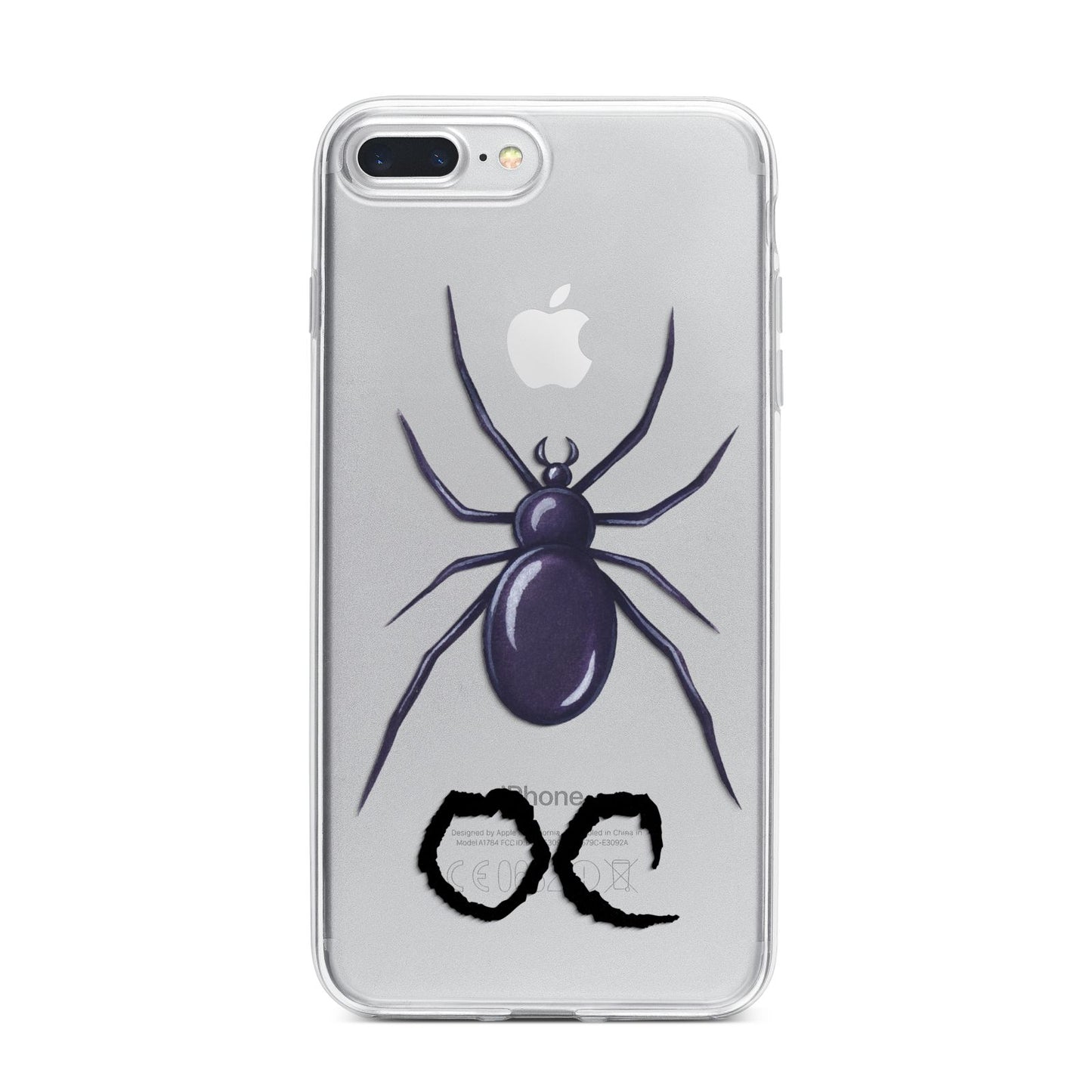 Personalised Halloween Spider iPhone 7 Plus Bumper Case on Silver iPhone