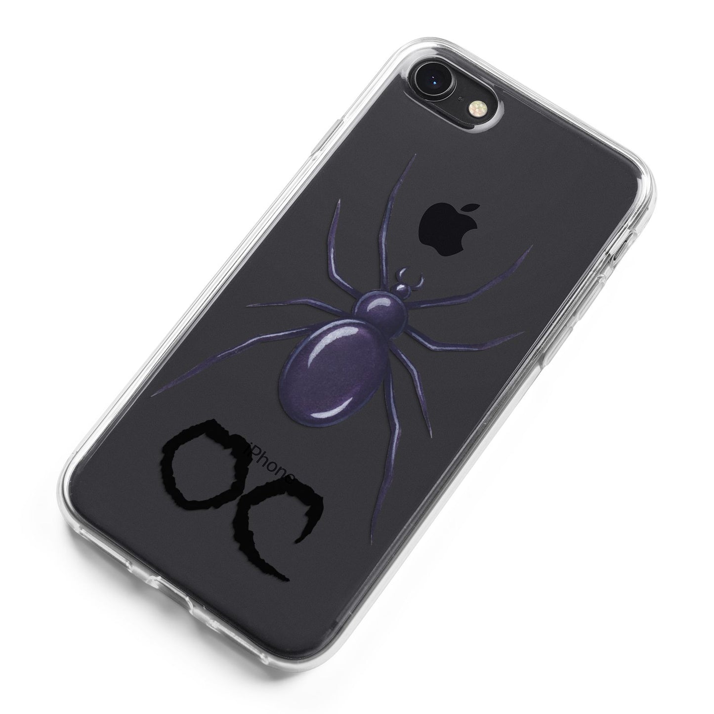 Personalised Halloween Spider iPhone 8 Bumper Case on Black iPhone Alternative Image