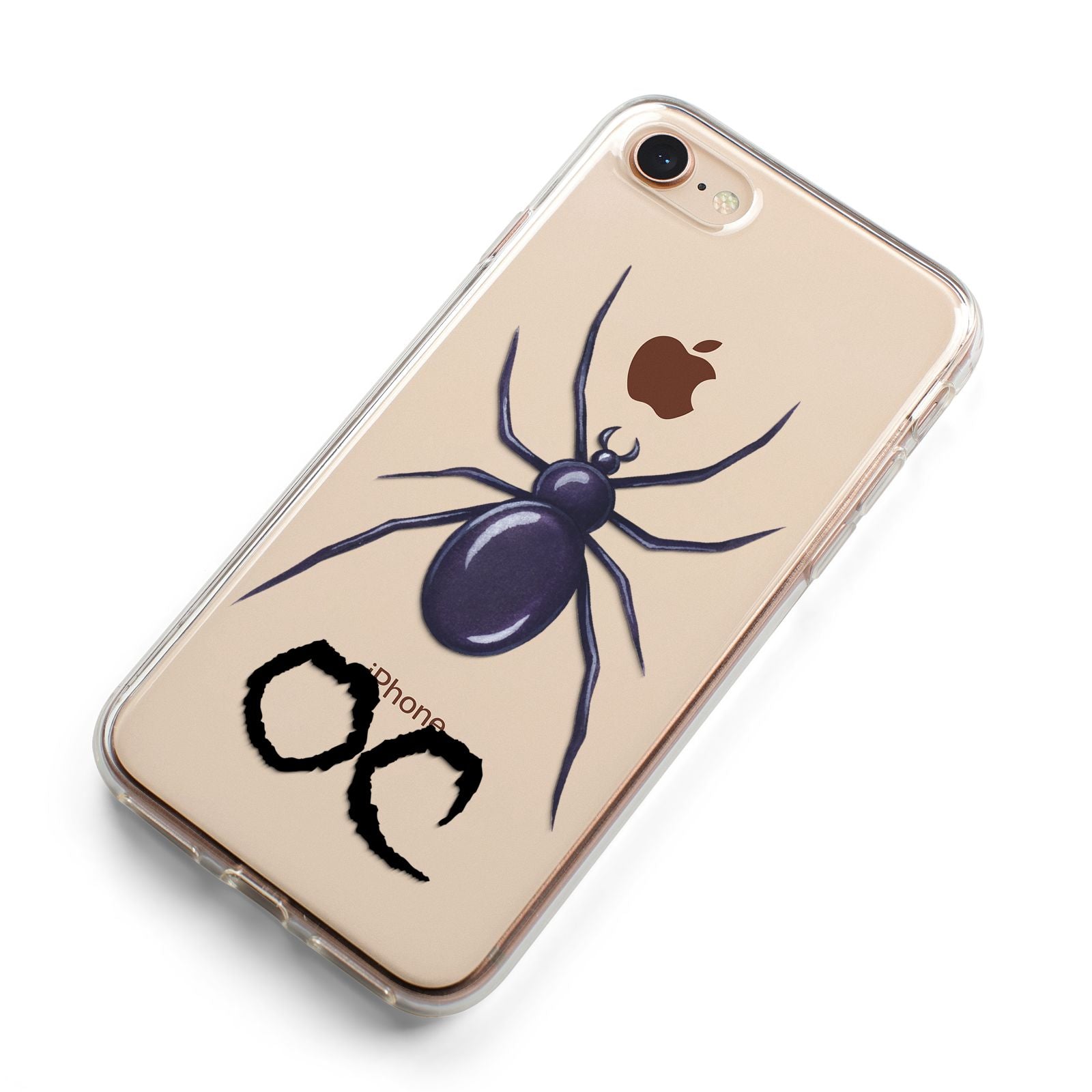 Personalised Halloween Spider iPhone 8 Bumper Case on Rose Gold iPhone Alternative Image