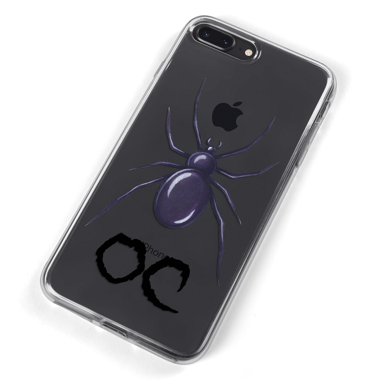 Personalised Halloween Spider iPhone 8 Plus Bumper Case on Black iPhone Alternative Image