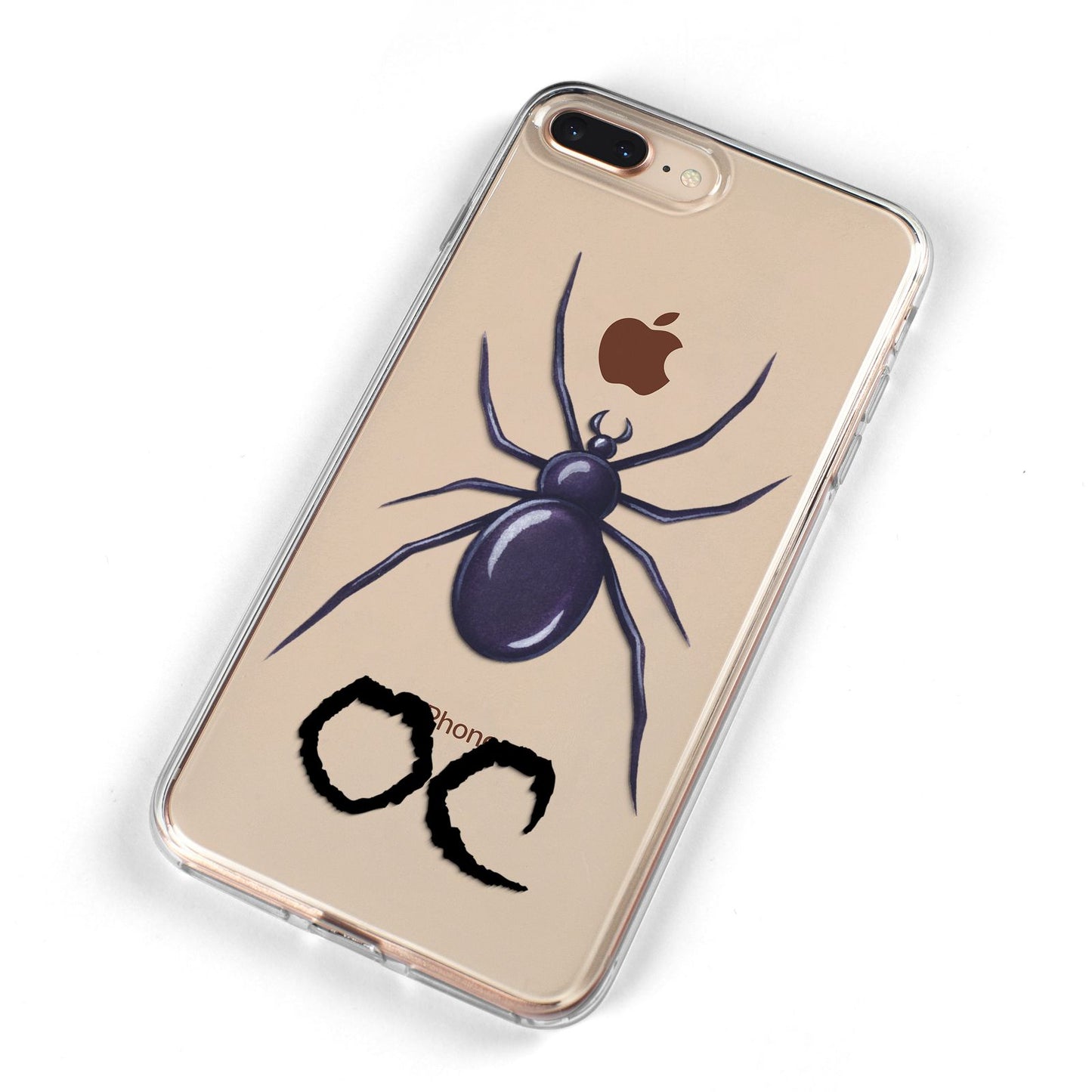 Personalised Halloween Spider iPhone 8 Plus Bumper Case on Gold iPhone Alternative Image