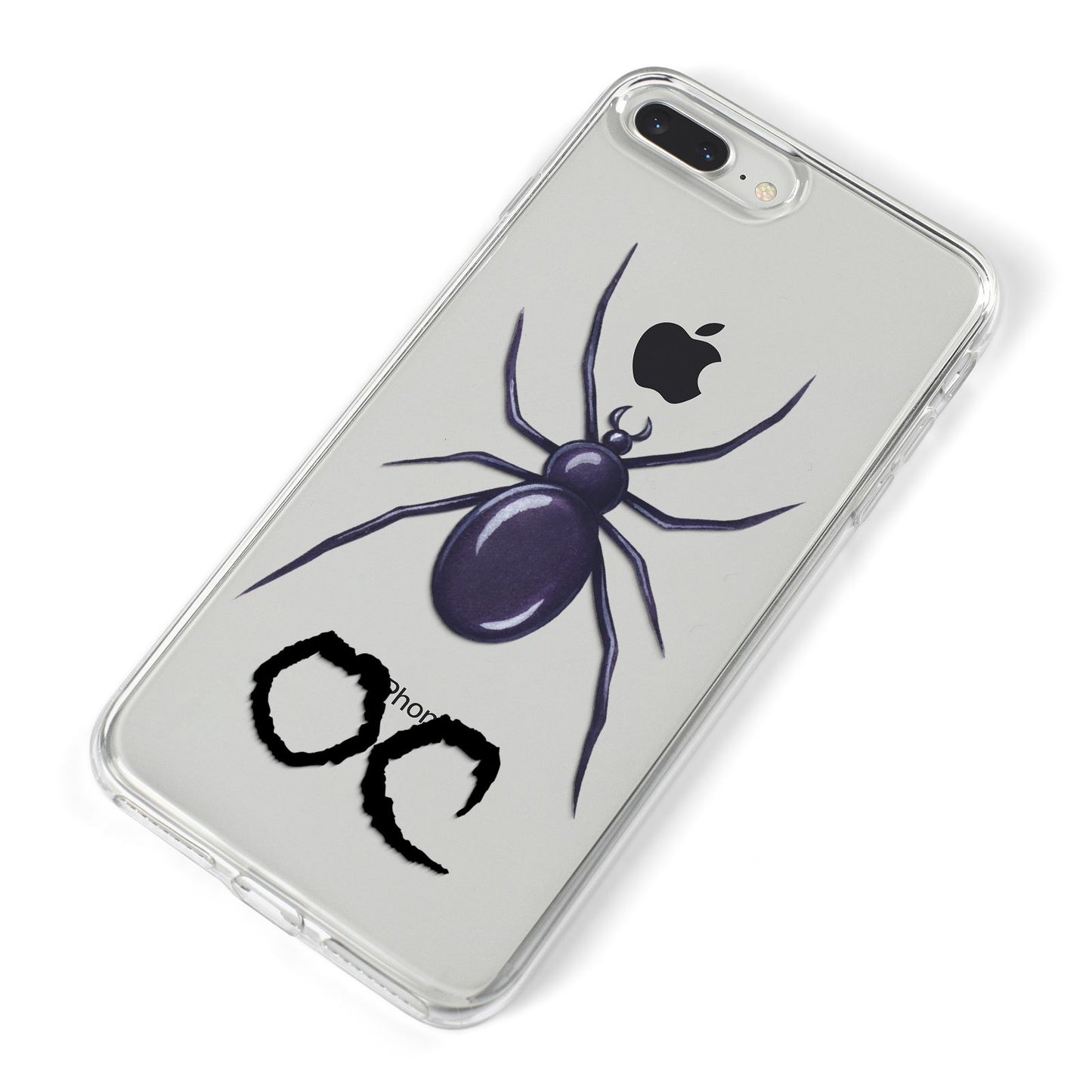 Personalised Halloween Spider iPhone 8 Plus Bumper Case on Silver iPhone Alternative Image