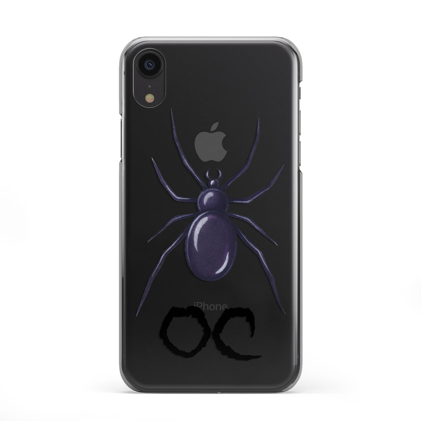 Personalised Halloween Spider iPhone XR 2D Snap Case on Black Phone