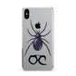 Personalised Halloween Spider iPhone XS Max 2D Snap Case on Silver Phone