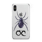 Personalised Halloween Spider iPhone Xs 2D Snap on Silver Phone