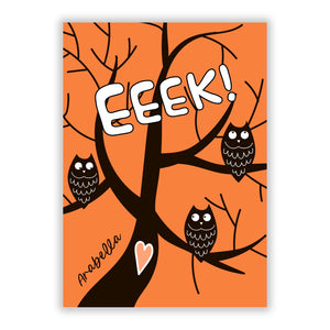 Personalised Halloween Tree Greetings Card
