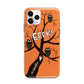 Personalised Halloween Tree Apple iPhone 11 Pro Max in Silver with Bumper Case