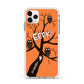 Personalised Halloween Tree Apple iPhone 11 Pro Max in Silver with White Impact Case