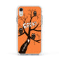 Personalised Halloween Tree Apple iPhone XR Impact Case White Edge on Silver Phone