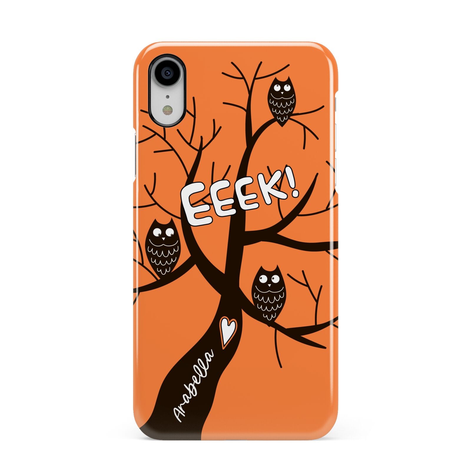 Personalised Halloween Tree Apple iPhone XR White 3D Snap Case
