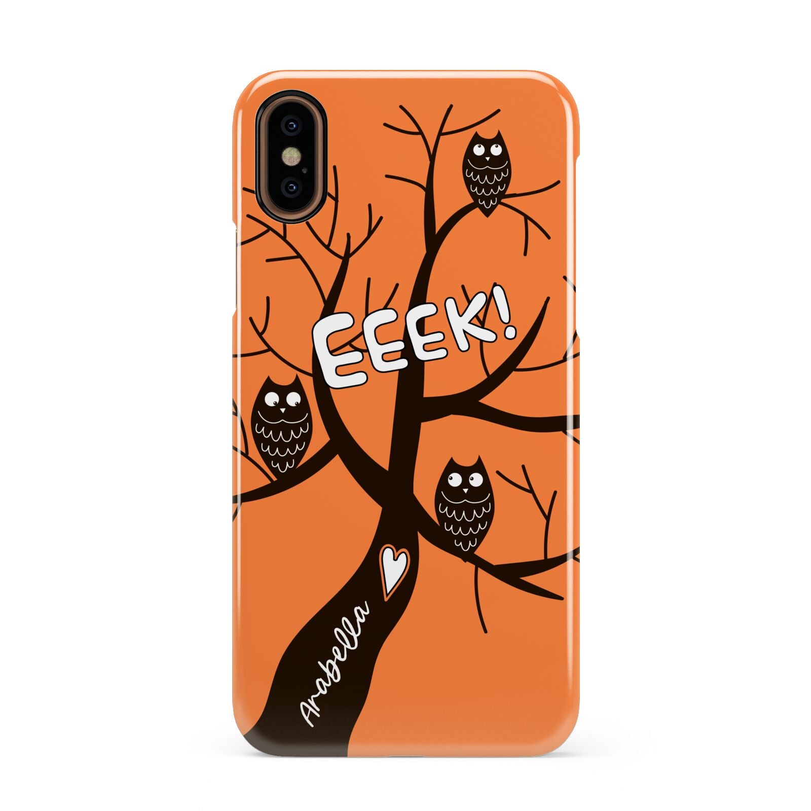 Personalised Halloween Tree Apple iPhone XS 3D Snap Case