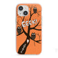 Personalised Halloween Tree iPhone 13 Mini TPU Impact Case with Pink Edges