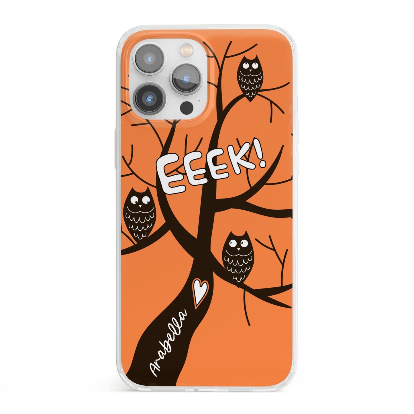 Personalised Halloween Tree iPhone 13 Pro Max Clear Bumper Case